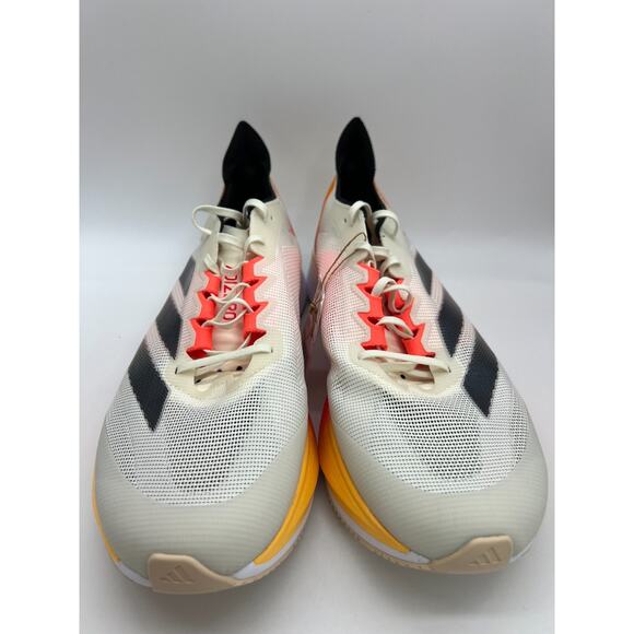 adidas Adizero Boston 12 Ivory Core Black Solar Red IG3320 Men's Size 12.5 - Picture 10 of 16